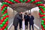 В Гродно торжественно открыли новый пешеходный мост