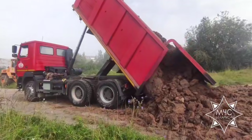 На месцы сходу грунту ў Віцебску вядуцца аднаўленчыя работы