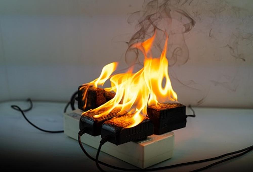 Пакінуты на зарадцы тэлефон стаў прычынай пажару ў жылым доме ў Лунінцы