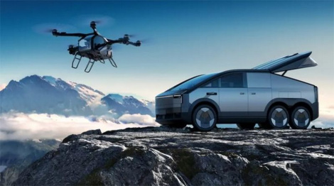 Пробную вытворчасць аўтамабіляў з лятаючым модулем запусцілі ў Кітаі