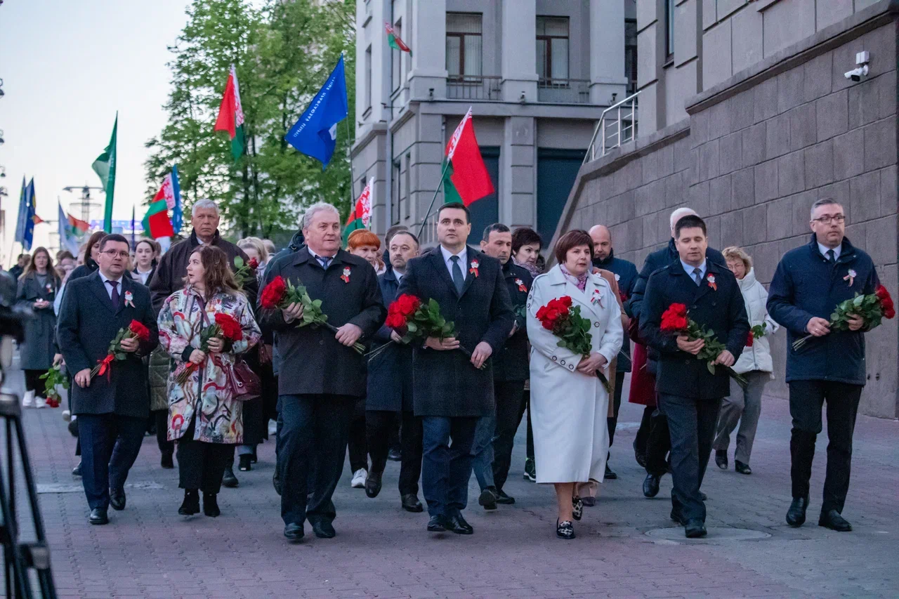 Прадстаўнікі адукацыі і навукі прынялі ўдзел ва ўрачыстым шэсці напярэдадні Дня Перамогі
