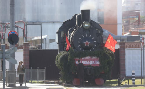 Перасовачны музей «Цягнік Перамогі» прыбыў у Беларусь і першы прыпынак зрабіў у Брэсце