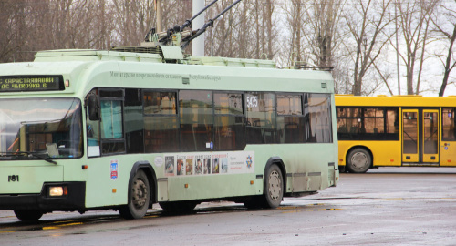 У Мінску з-за ДТЗ спыніўся рух тралейбуснага маршруту № 49