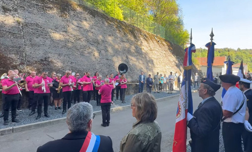 Belarusian anthem plays as French Thil marks WWII liberation