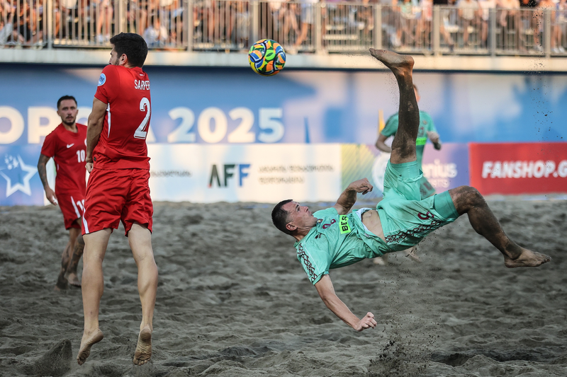 Беларуская зборная па пляжным футболе згуляе з Чэхіяй на этапе Еўралігі ў Батумі