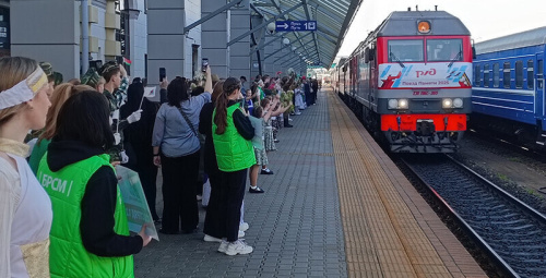 Удзельнікі праекта «Цягнік Памяці» наведваюць Віцебск