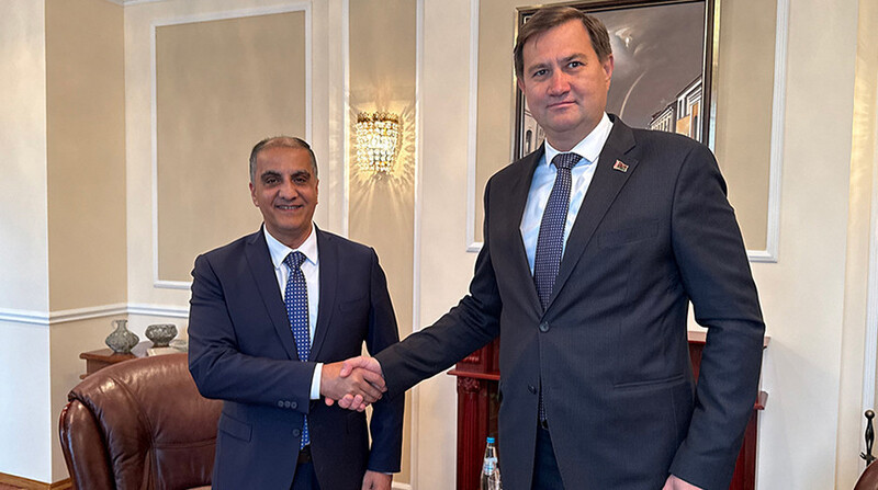 Рыжанкоў абмеркаваў з паслом Палесціны перспектывы аднаўлення міру і бяспекі ў сектары Газа