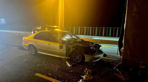 Начная аварыя на МКАД: траўмаваны адзін з вадзіцеляў