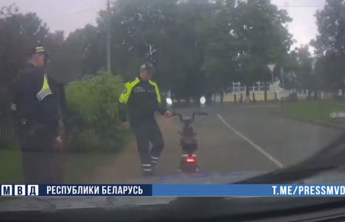 Алкарэкардсмен на электрамапедзе затрыманы на Віцебшчыне