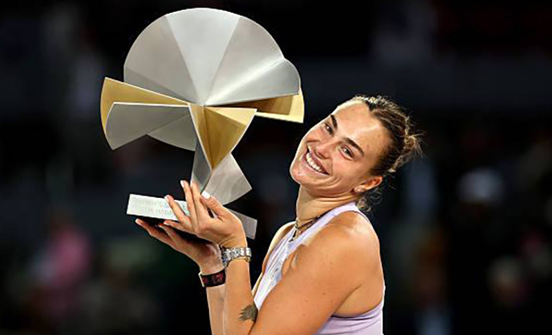 Sabalenka wins third Madrid title