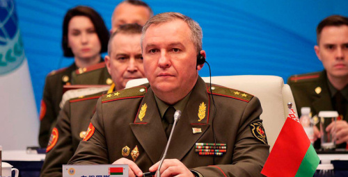 Belarus’ defense minister warns of risk of direct clash between nuclear states 