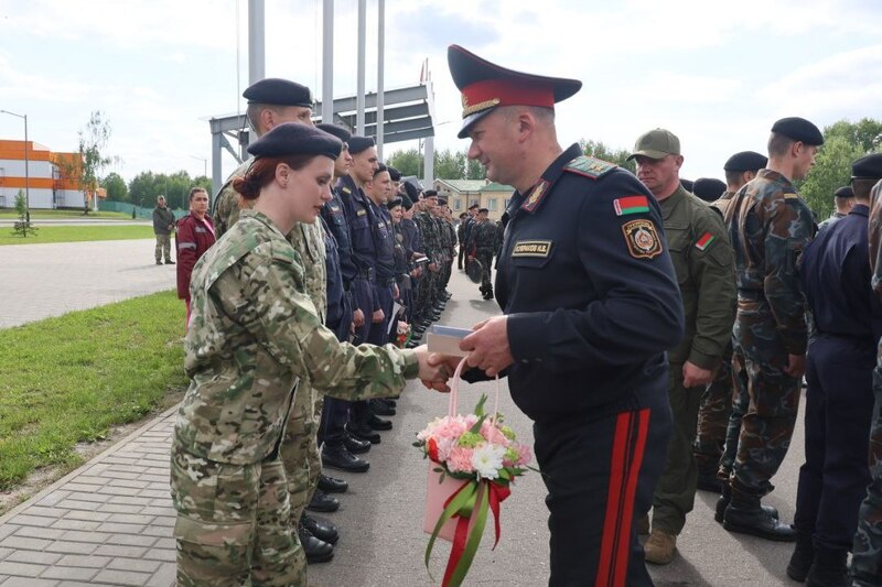 69 ваеннаслужачых МУС сталі ўладальнікамі чорнага берэта 